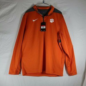 Nike Clemson Tigers Sideline 1/4 Zip Pullover Top Men's L Orange DH3410